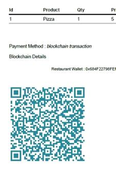 Digital bill QR code